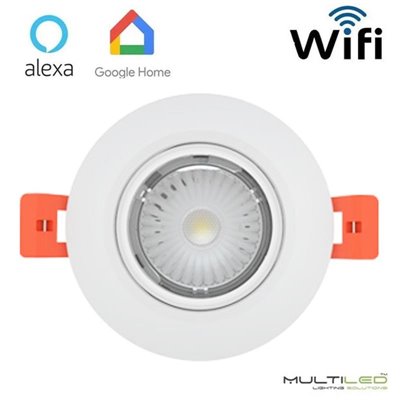 Foco Downlight Abatible Wifi Zigbee 6W CCT 2700k-6500k Orvibo, compatible con Alexa y Google Home
