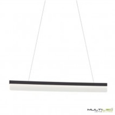 Lampara Led Colgante Lineal de techo 1125mm 30W Aretha Line Vision Negra 4000k