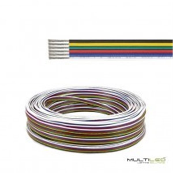 Bobina 100mts cable 6 hilos para tira led RGB+CCT