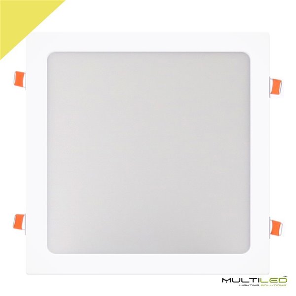 Empotrable Downlight Led 25W Cuadrado Blanco Calido