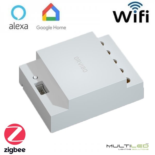 Relé de encendido 3 gangs AC 220V-240V 400W MAX Wifi Zigbee para sistemas domoticos Orvibo compatible con Alexa y Google Home