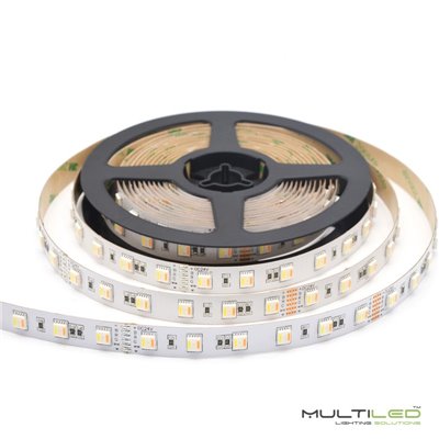 Tira led profesional SMD5050 60l/m 5 EN 1 22LM/Led IP20 24V 12mm RGBCCT