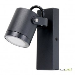 Aplique de Pared exterior Negro Urban para bombilla Dicroica GU10