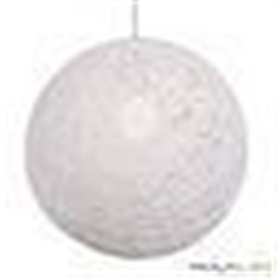 Lampara Colgante globo ratán blanca 500mm Loft moderna Fred