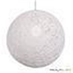 Lampara Colgante globo ratán blanca 500mm Loft moderna Fred