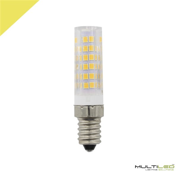 Bombilla Led Mini 7W 75xSMD Blanco Cálido E14