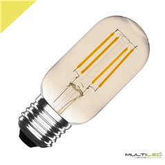 Bombilla Led Tubular gold de Filamento 4W 2000k T45 E27 (Regulable)