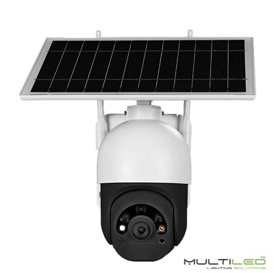 Camara IP Wifi 4G Solar Batería 2MP Domo PTZ, 355º IP65 SD Audio Autotracking Tuya App compatible con Alexa y google home