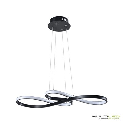 Lampara Led Colgante de Techo 48W Loto negra 4000k