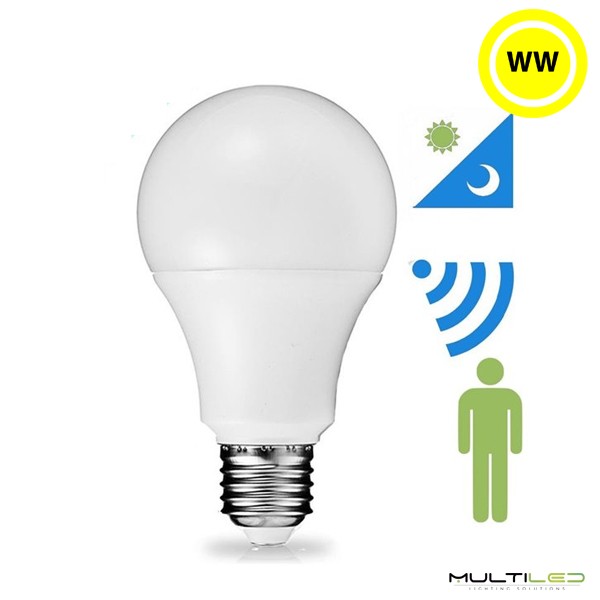 Bombilla LED con sensor de movimiento 7W A60 - Blanco Neutro