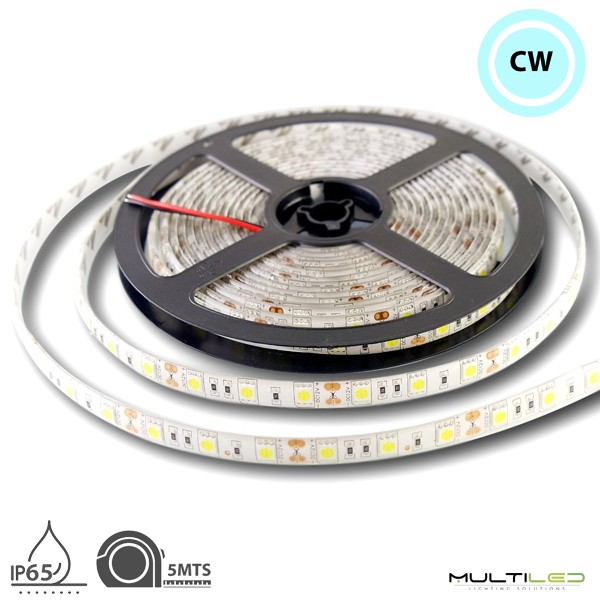 Tira LED SMD 3528, R-G-B, IP65, 60 LEDs/M, Rollo con 5 metros